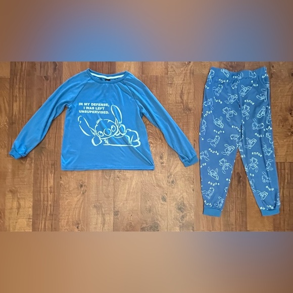 Disneys stitch 2 two piece pajama set women sz small - Picture 2 of 11